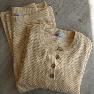 Free People Hailee Sweater Set Butter Cream XS EUC